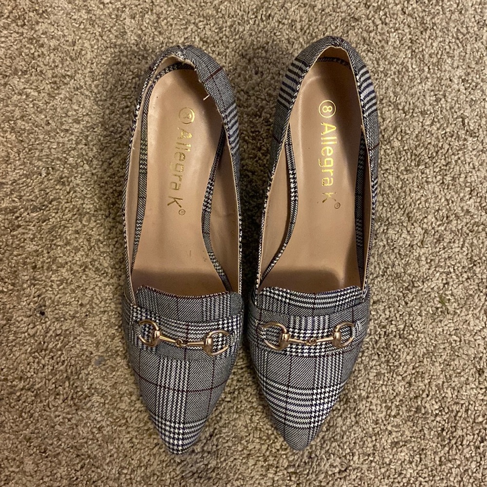 Allegra plaid shoes. Size 8. Brand new, never worn.